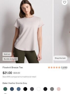 Quince Flowknit Breeze Tee — Heather Granite Grey